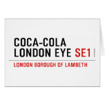 COCA-COLA LONDON EYE  Greeting/note cards