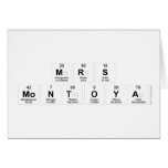 Mrs
 Montoya  Greeting/note cards
