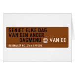 Geniet elke dag van een ander         dagmenu  Greeting/note cards