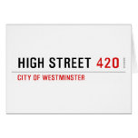High Street  Greeting/note cards