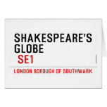 Shakespeare's globe   Greeting/note cards