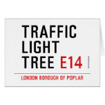traffic light tree  Greeting/note cards