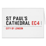 ST PAUL'S CATHEDRAL  Greeting/note cards