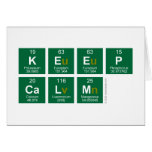 Keep
 calm  Greeting/note cards