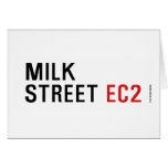 MILK  STREET  Greeting/note cards