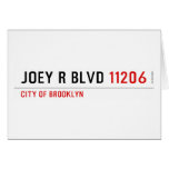 JOEY R BLVD  Greeting/note cards