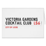 VICTORIA GARDENS  COCKTAIL CLUB   Greeting/note cards