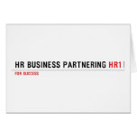 HR Business Partnering  Greeting/note cards