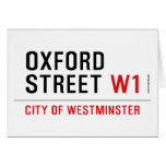 oxford street  Greeting/note cards