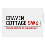craven cottage  Greeting/note cards
