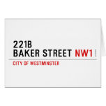 221B BAKER STREET  Greeting/note cards