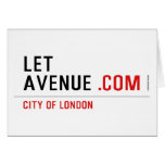 LET  AVENUE  Greeting/note cards