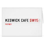 Keswick Cafe  Greeting/note cards