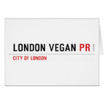 London vegan  Greeting/note cards