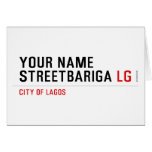 Your Name StreetBariga  Greeting/note cards