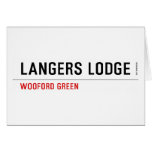 LANGERS LODGE  Greeting/note cards