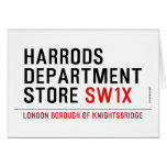 HARRODS DEPARTMENT STORE  Greeting/note cards