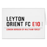 LEYTON ORIENT FC  Greeting/note cards