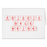 Periodic
 Table
 Writer  Greeting/note cards