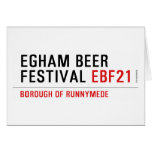 EGHAM BEER FESTIVAL  Greeting/note cards