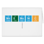 mnemonic
   Greeting/note cards