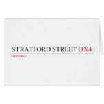 Stratford Street  Greeting/note cards