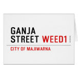 Ganja Street  Greeting/note cards