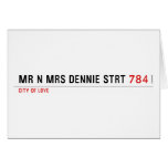 Mr n Mrs Dennie strt  Greeting/note cards
