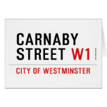 CARNABY STREET  Greeting/note cards