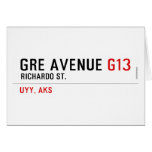 GRE AVENUE  Greeting/note cards