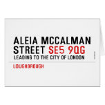 Aleia Mccalman Street  Greeting/note cards