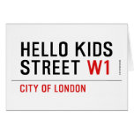 Hello kids  Street  Greeting/note cards