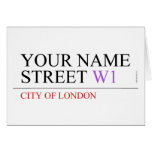 Your Name Street  Greeting/note cards