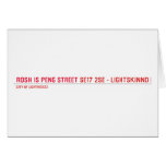 Rosh Is Peng Street  Greeting/note cards