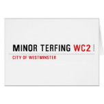 Minor Terfing  Greeting/note cards