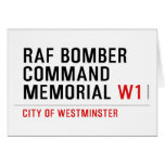 raf bomber command memorial  Greeting/note cards