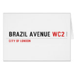 Brazil Avenue  Greeting/note cards