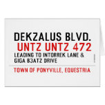 DekZalus Blvd.   Greeting/note cards