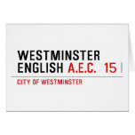 Westminster English  Greeting/note cards