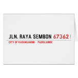 Jln. Raya sembon  Greeting/note cards