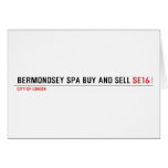 Bermondsey spa buy and sell  Greeting/note cards