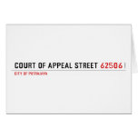 COURT OF APPEAL STREET  Greeting/note cards