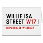 willie isa Street  Greeting/note cards