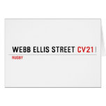 Webb Ellis Street  Greeting/note cards