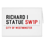 richard i statue  Greeting/note cards