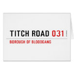 TITCH ROAD  Greeting/note cards