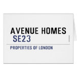 Avenue Homes   Greeting/note cards