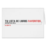 tu LISTA DE libros  Greeting/note cards