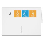 JOAN
 
   Greeting/note cards