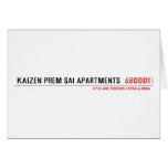 Kaizen Prem sai Apartments   Greeting/note cards